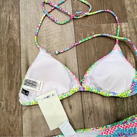 O’Neill NWT Heat Wave bikini Triangle Padded Top Regular Bottoms Size Medium - Picture 5 of 8